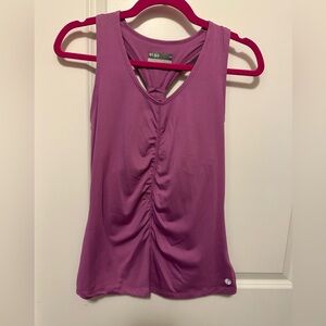 Lija Women's Ruched Purple Tank Top